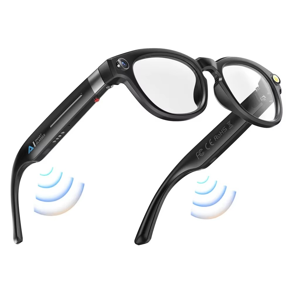 Lunettes intelligentes de prise de vue AI, appel à dents bleues, lentilles à changement de couleur automatique, traduction en temps réel, caméra 4K, 8 millions de Pixels, 2025